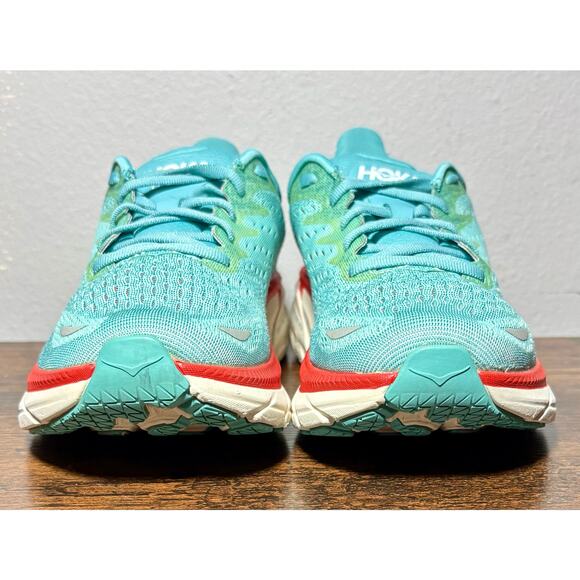 Hoka One One Clifton 8 Women's Size 8.5B Teal 1119394 Athletic Running Shoes - Picture 3 of 11